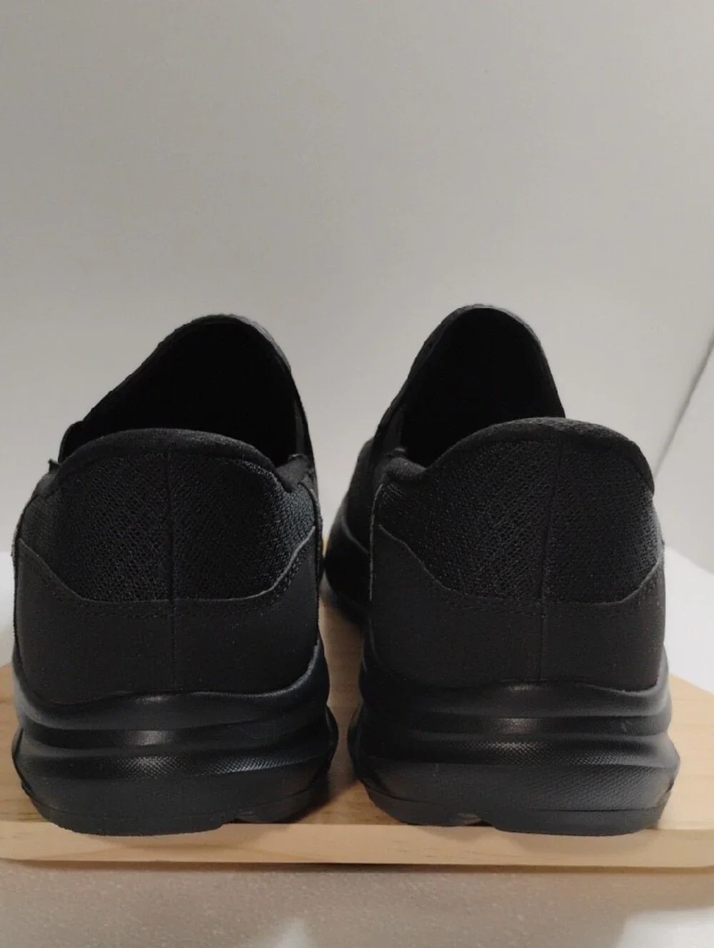 Skechers Men's Black Mesh Slip-On Comfort Shoes